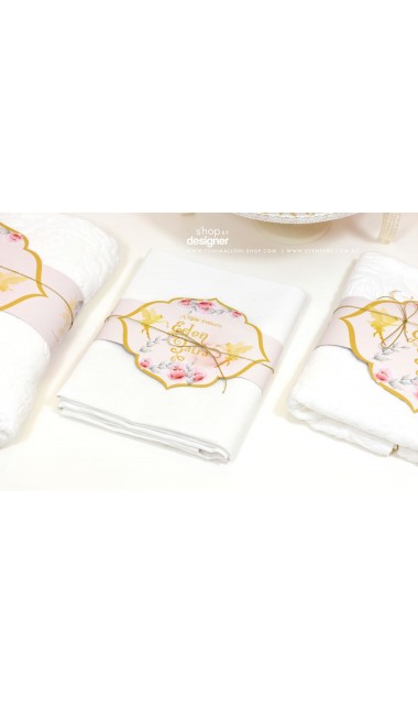 Trusou botez brodat pentru fetite personalizat cu licurici si clopotei, Gradina secreta 12